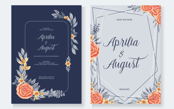 Elegant Soft Floral Wedding Invitation