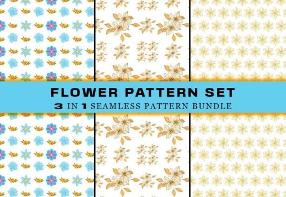 Summer Flower Seamless Pattern Bundle