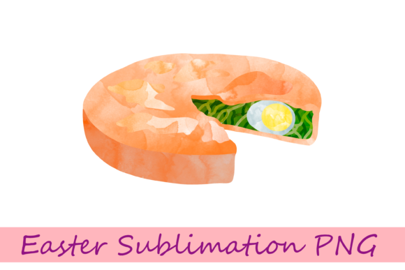 Watercolor Easter Food PNG Pasqualina