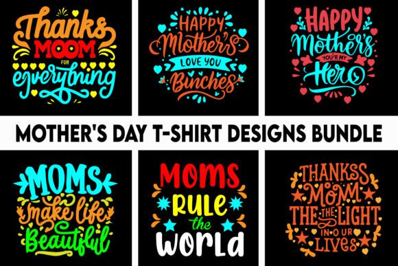 Happy Mother’s Day T-Shirt Design Bundle