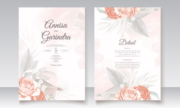 Beautiful Floral Wedding Invitation Card