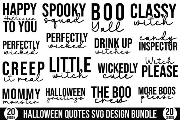 Halloween Quotes Svg Design Bundle